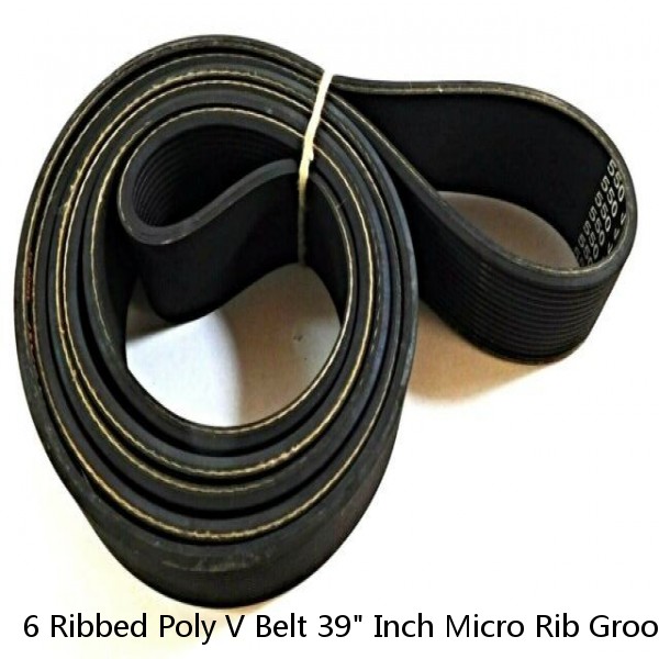 6 Ribbed Poly V Belt 39" Inch Micro Rib Groove Flat Belt Metric 390J6 390 J 6